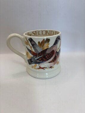 Emma Bridgewater Coffee Mug England 12 Days Christmas 2 Turtle Doves Gold